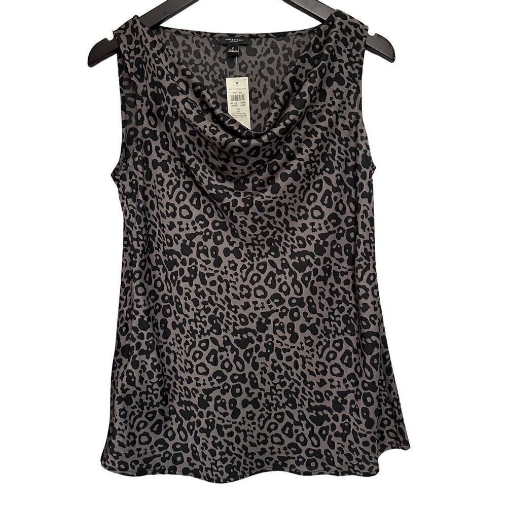 NWTāAnnāTaylorācowlāneckāsleevelessāblouseāsizeā2